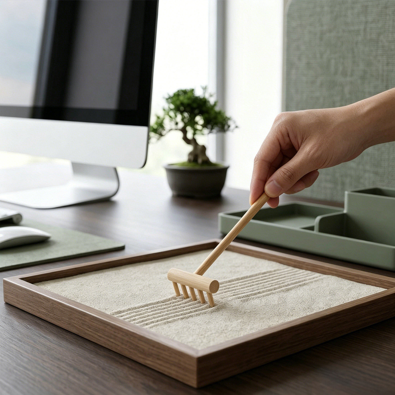 Zen Gardening Tools - 10Pcs Mini Bamboo Zen Garden Rake