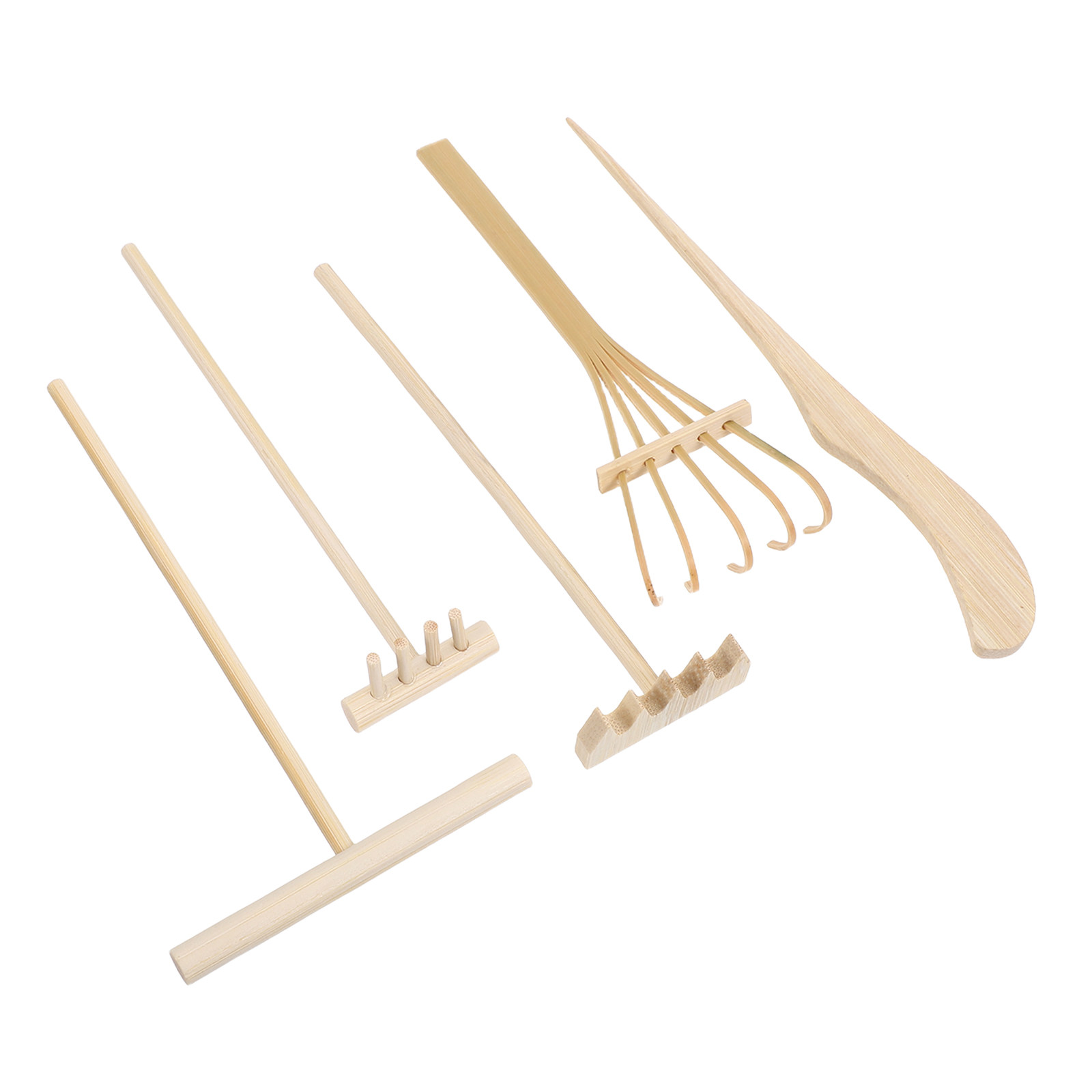 Zen Gardening Tools - 5Pcs Mini Bamboo Zen Garden Rake