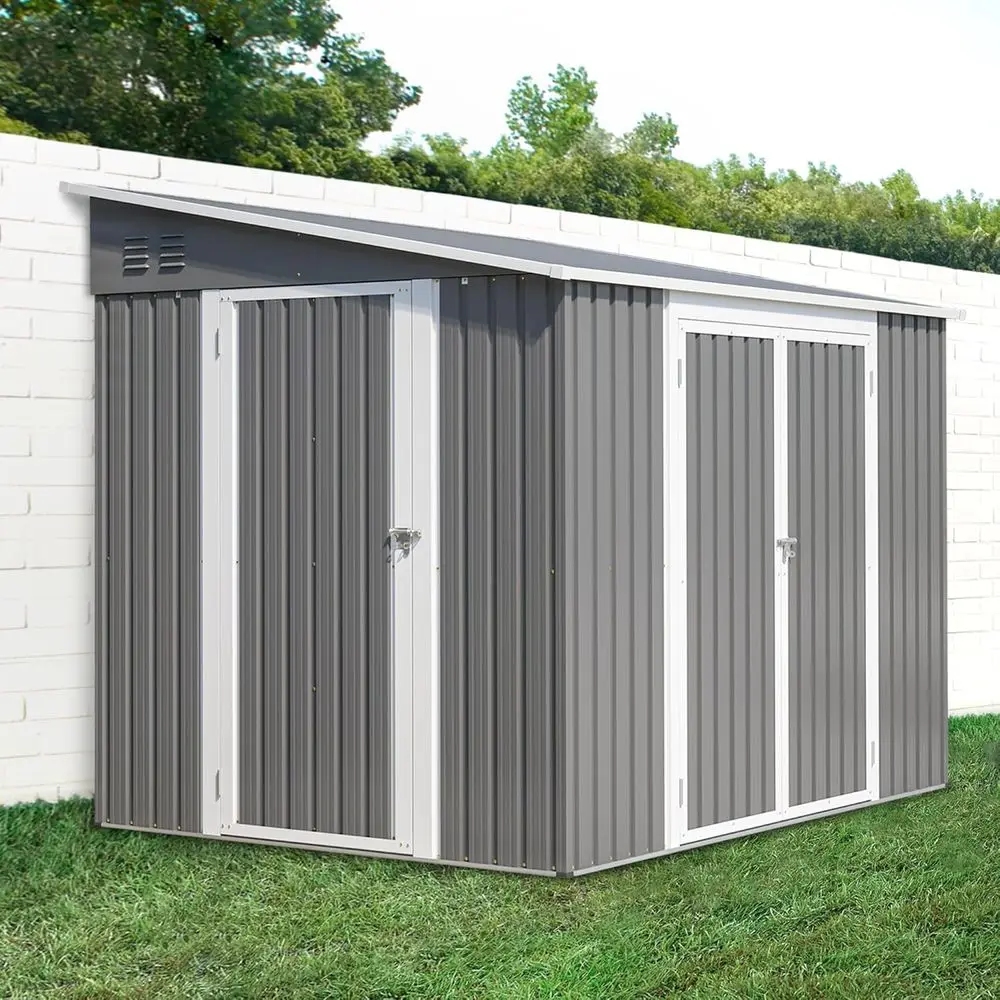 Gardening Tools Of - 8ft x 6ft Outdoor Metal Storage