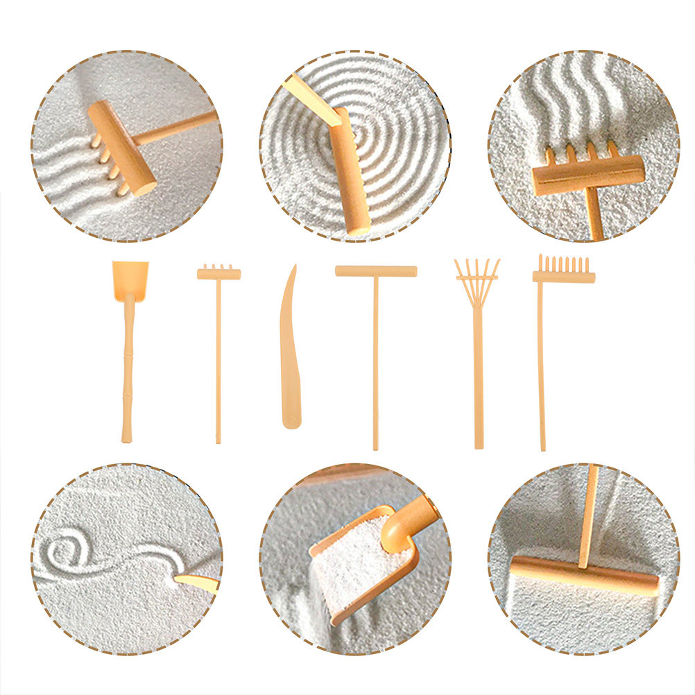 1Set Zen Garden Rake Set Small - Zen Gardening Tools 评论和价格