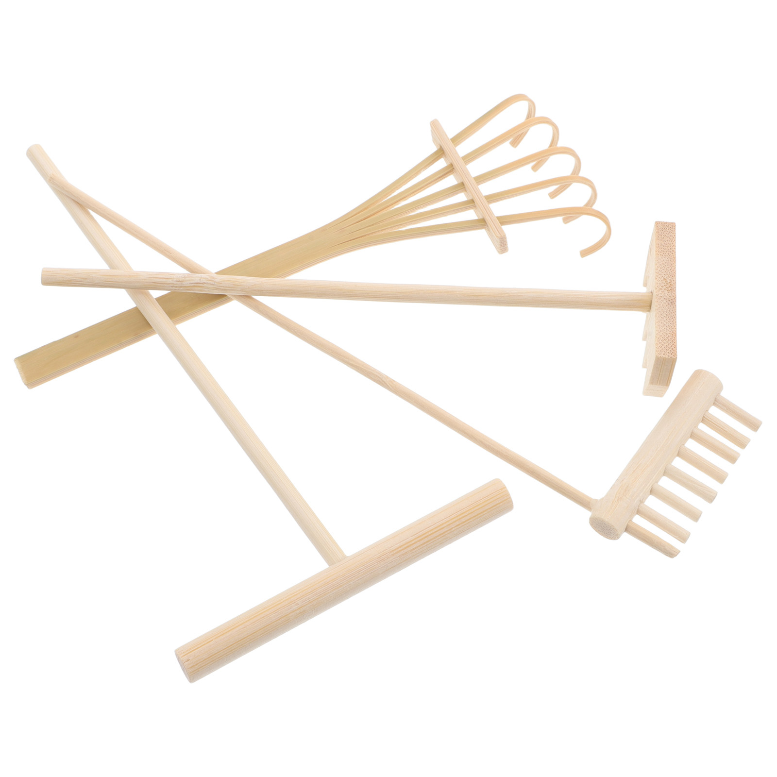 4Pcs Bamboo Zen Sand Garden Ra - Zen Gardening Tools 评论和价格