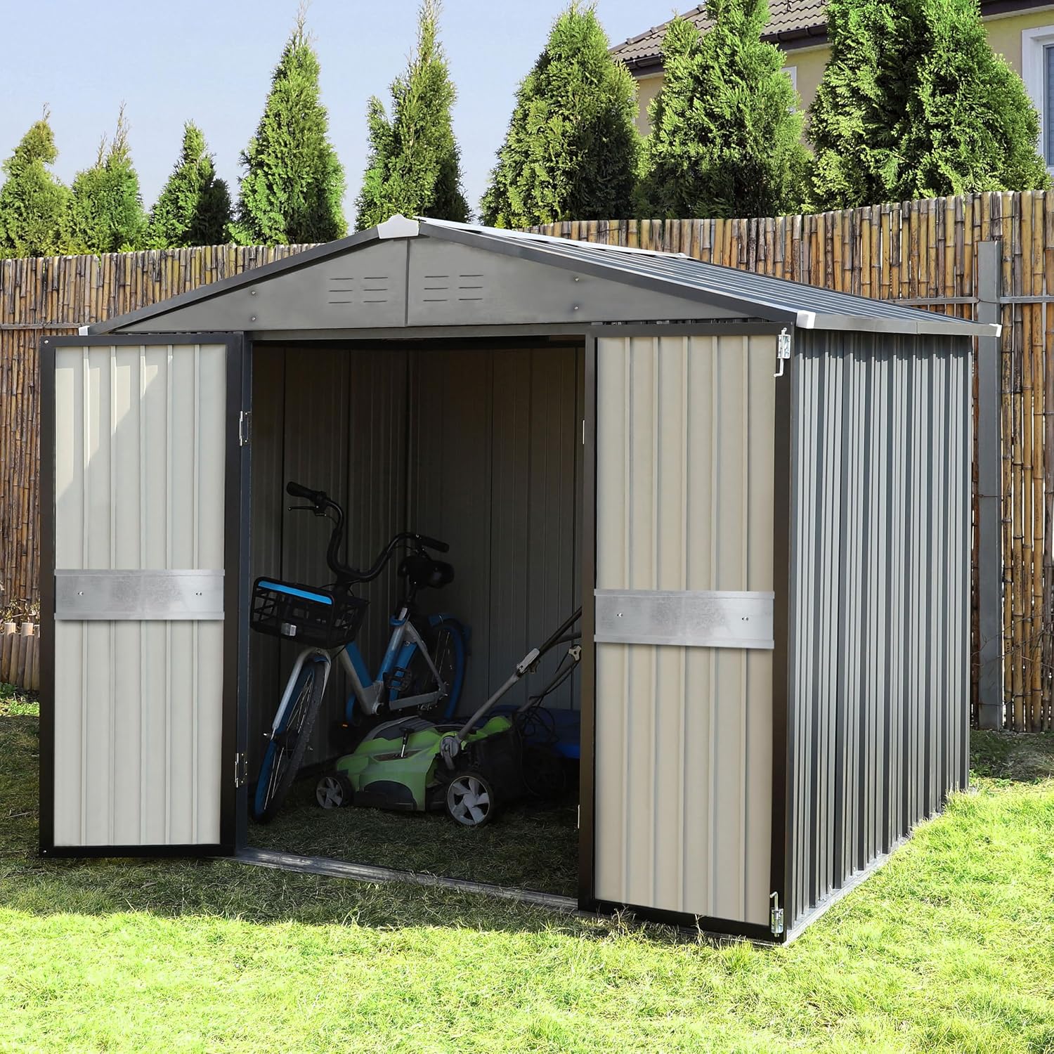 10' x 10' Outdoor Storage Shed - Gardening Tools Of 评论和价格