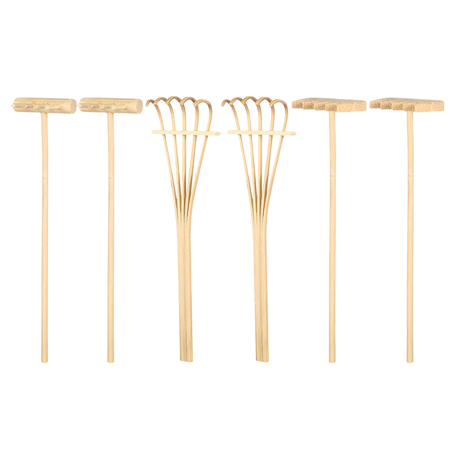 6Pcs Mini Sand Rake Set Bamboo - Zen Gardening Tools 评论和价格