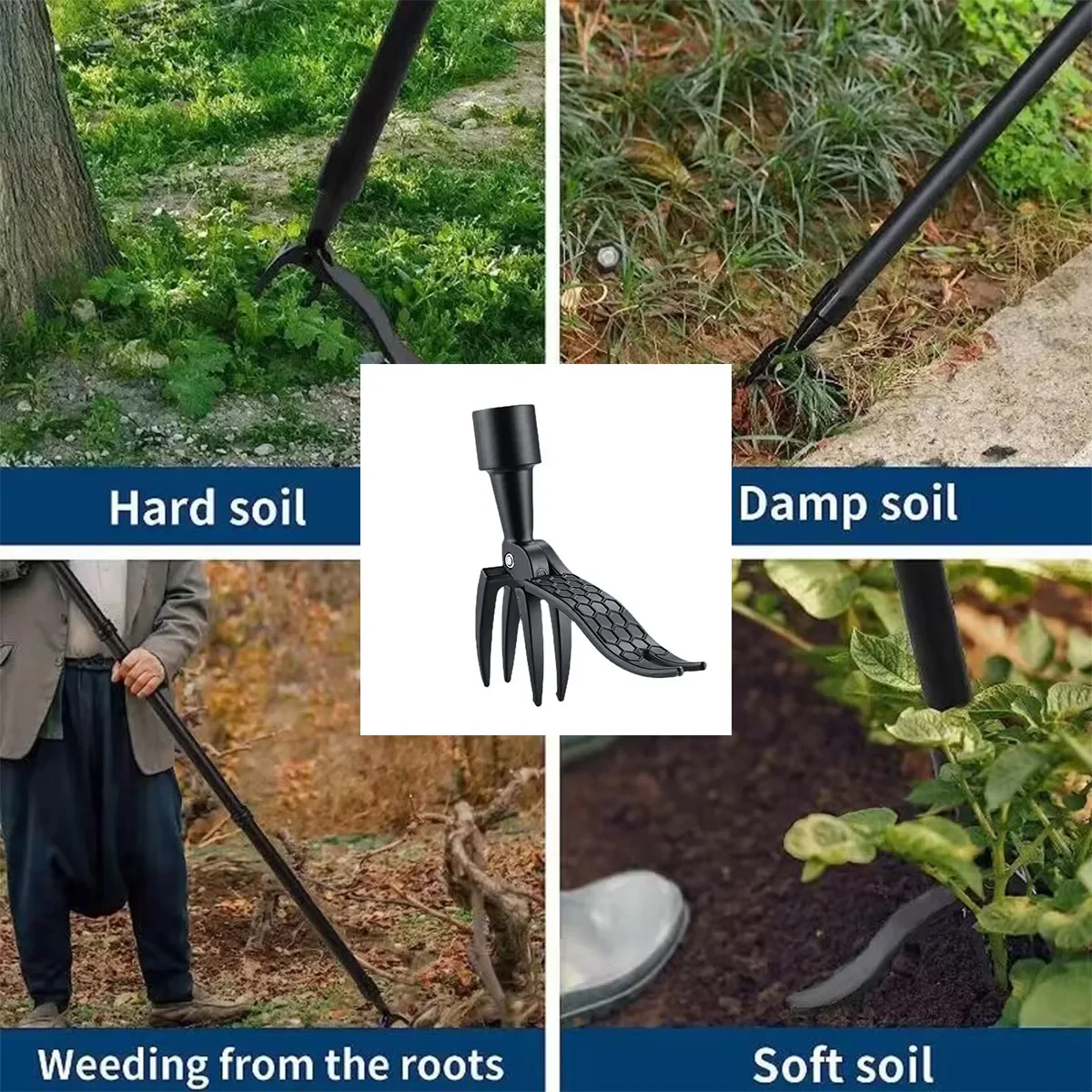 Stand Up Weed Puller Tool with - Gardening Tools To Remove Weeds 评论和价格