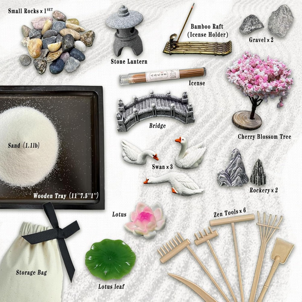 SRAYW Zen Garden Kit For Desk  - Zen Gardening Tools 评论和价格