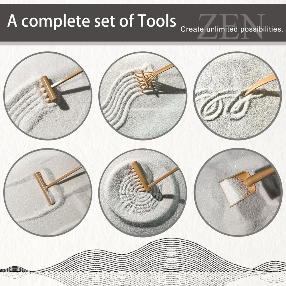 SRAYW Zen Garden Kit For Desk  - Zen Gardening Tools 评论和价格