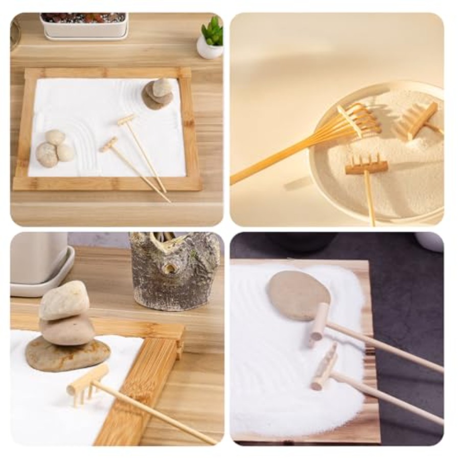 7pcs Miniature Tabletop Rock S - Zen Gardening Tools 评论和价格