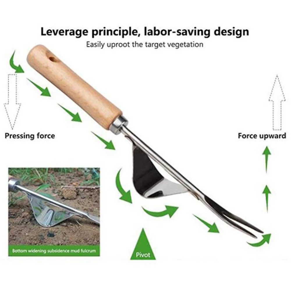 1pcs Wood Handle Stainless Ste - Gardening Tools To Remove Weeds 评论和价格