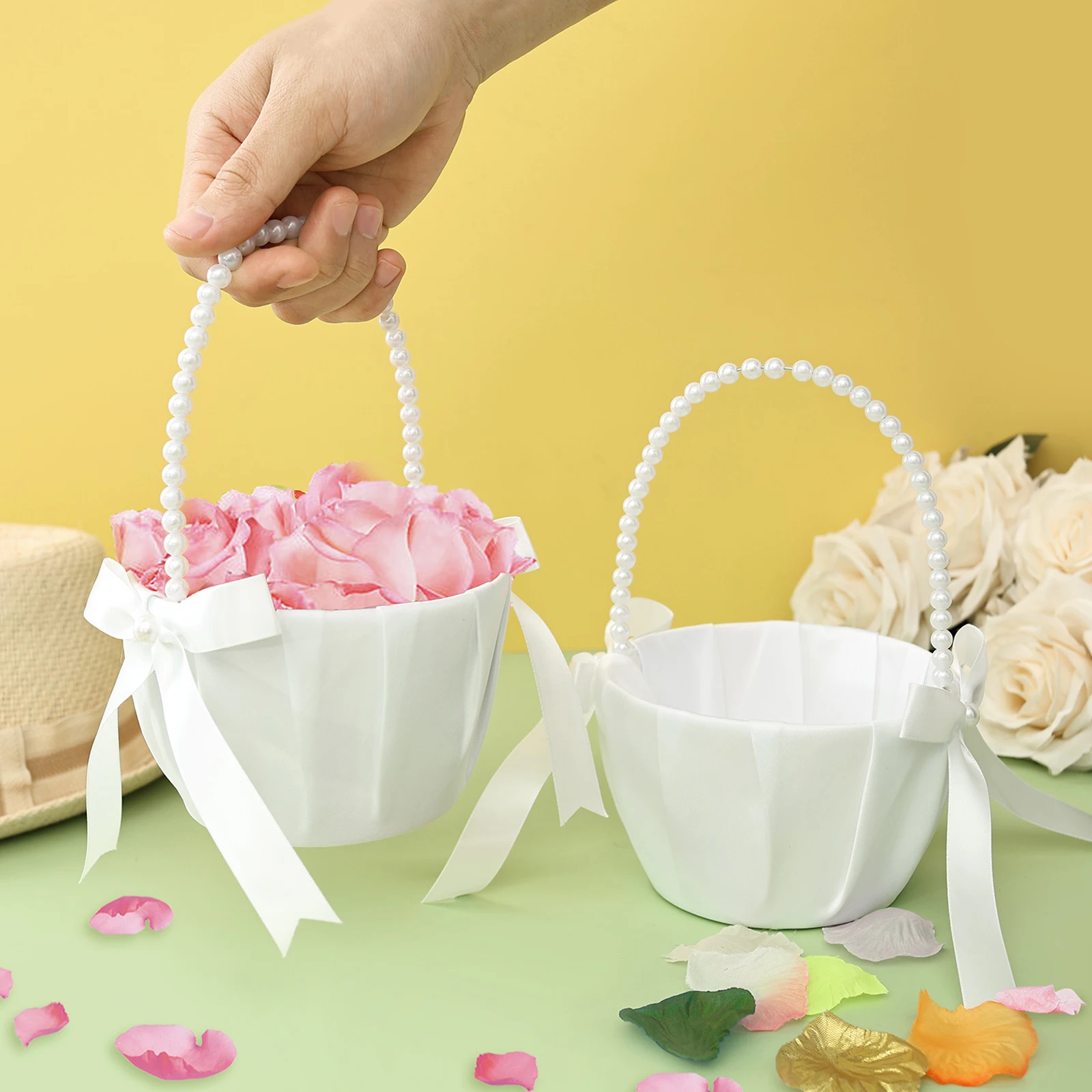 2Pcs Wedding Flower Girl Baske - Gardening Tools Girls 评论和价格