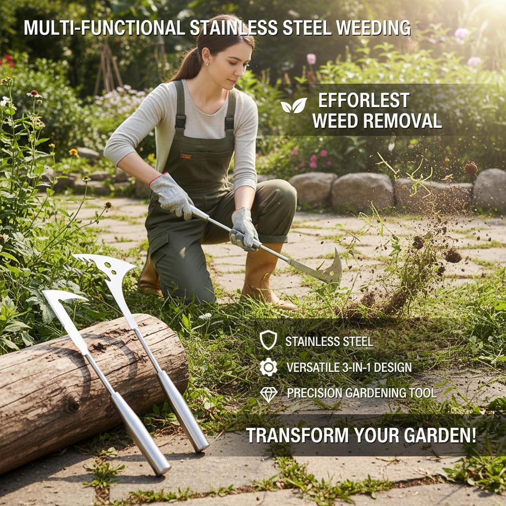 L-Shaped Stainless Steel Crevi - Gardening Tools To Remove Weeds 评论和价格