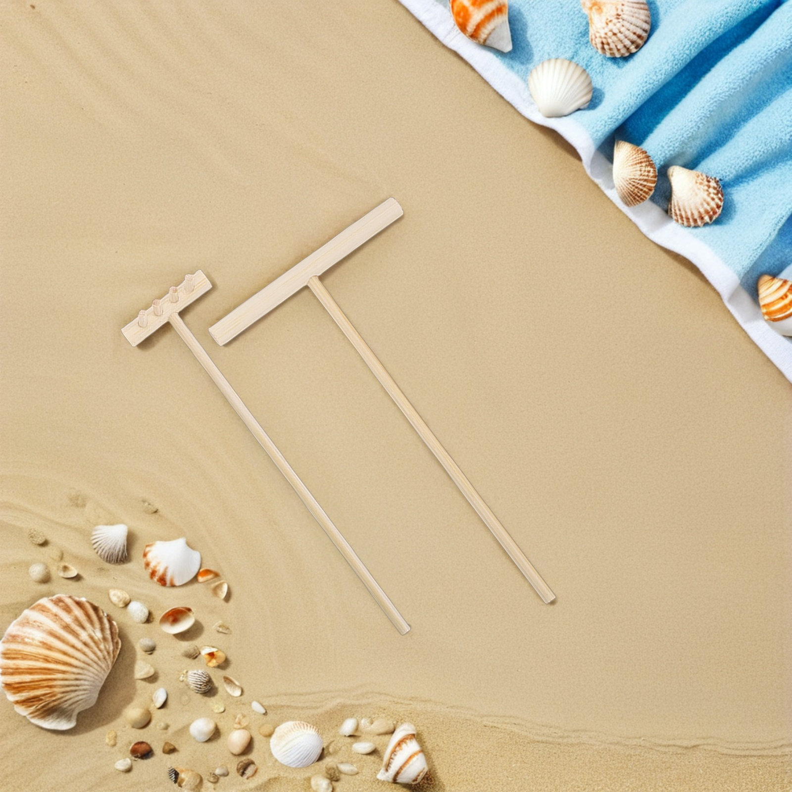 5Pcs Mini Bamboo Zen Garden Ra - Zen Gardening Tools 评论和价格