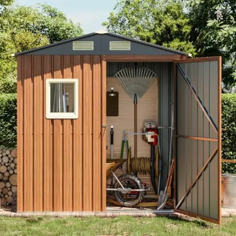 Outdoor Storage Shed 6x4 Ft, L - Gardening Tools Of 评论和价格