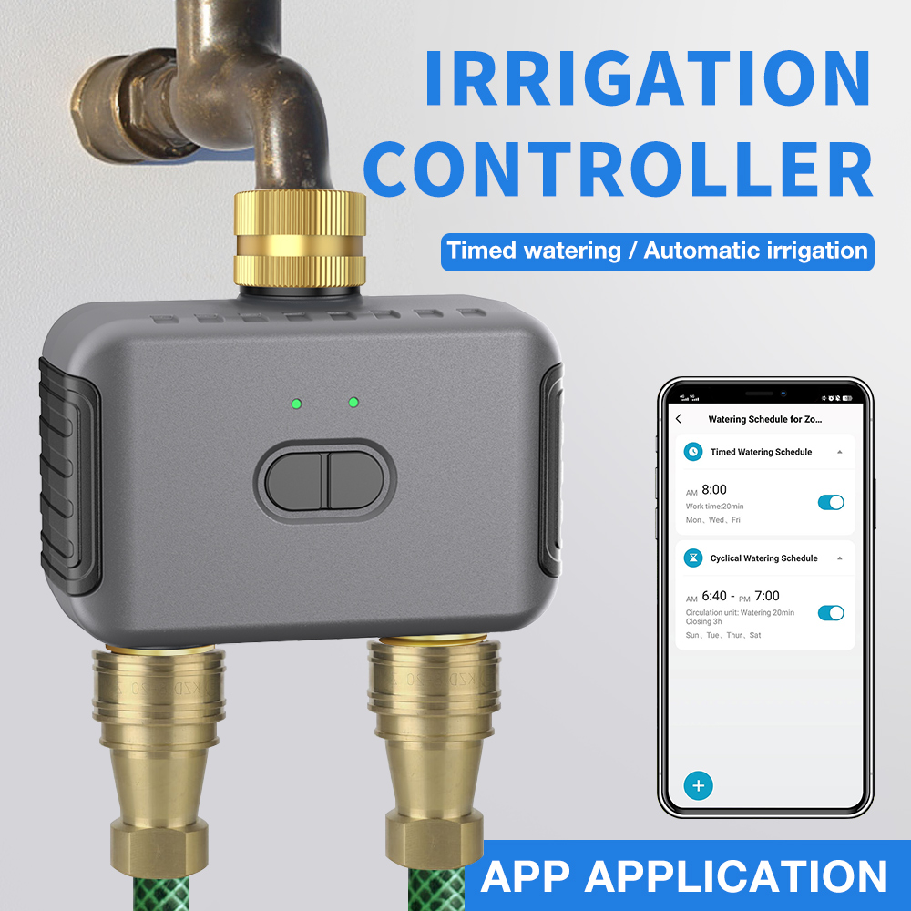 Tuya 2 Zone Watering Timer Gar - Drip Irrigation Kit 评论和价格